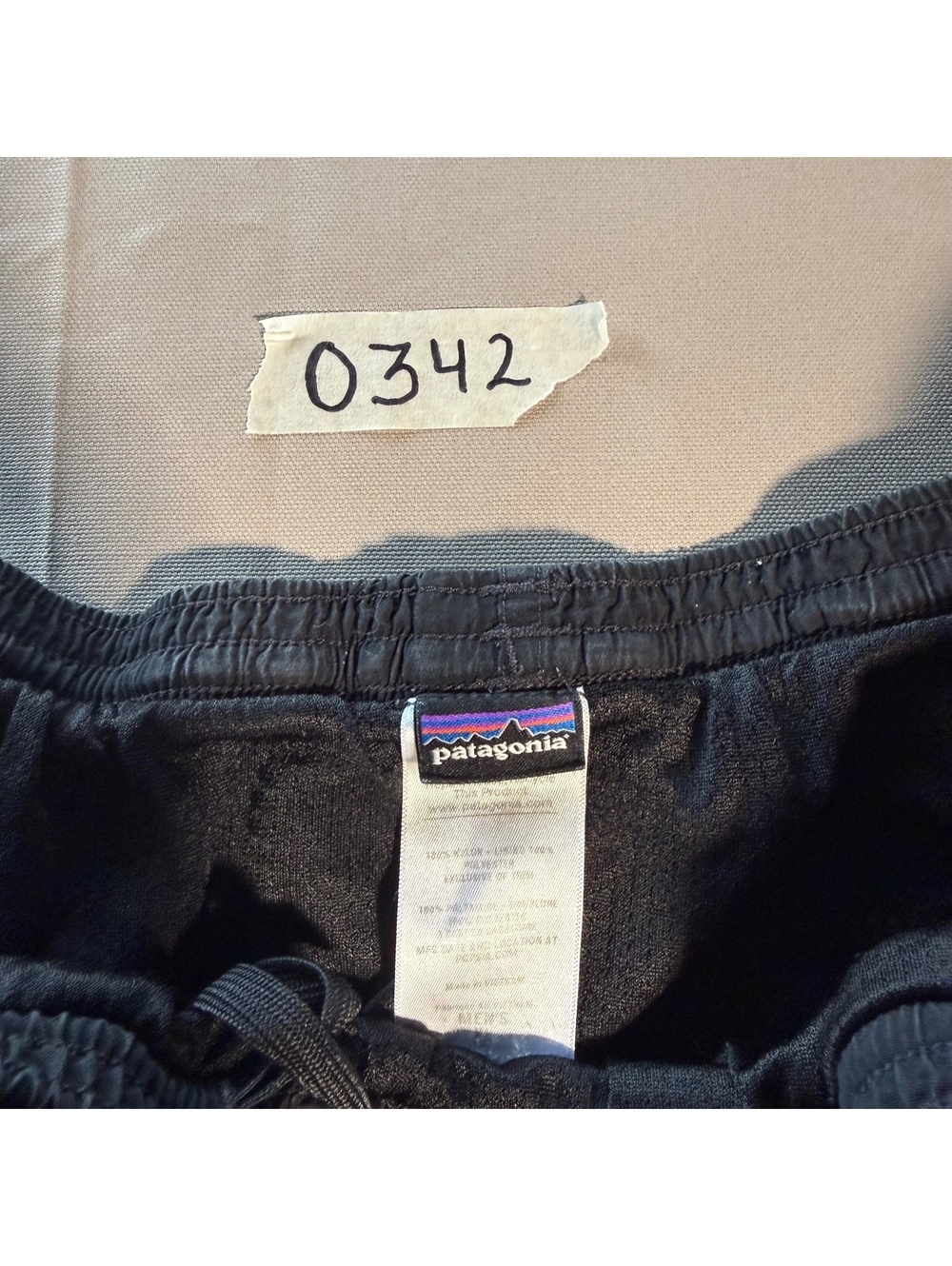 Patagonia Mens Shorts Size XL Black Nylon Swim Trunks Lined